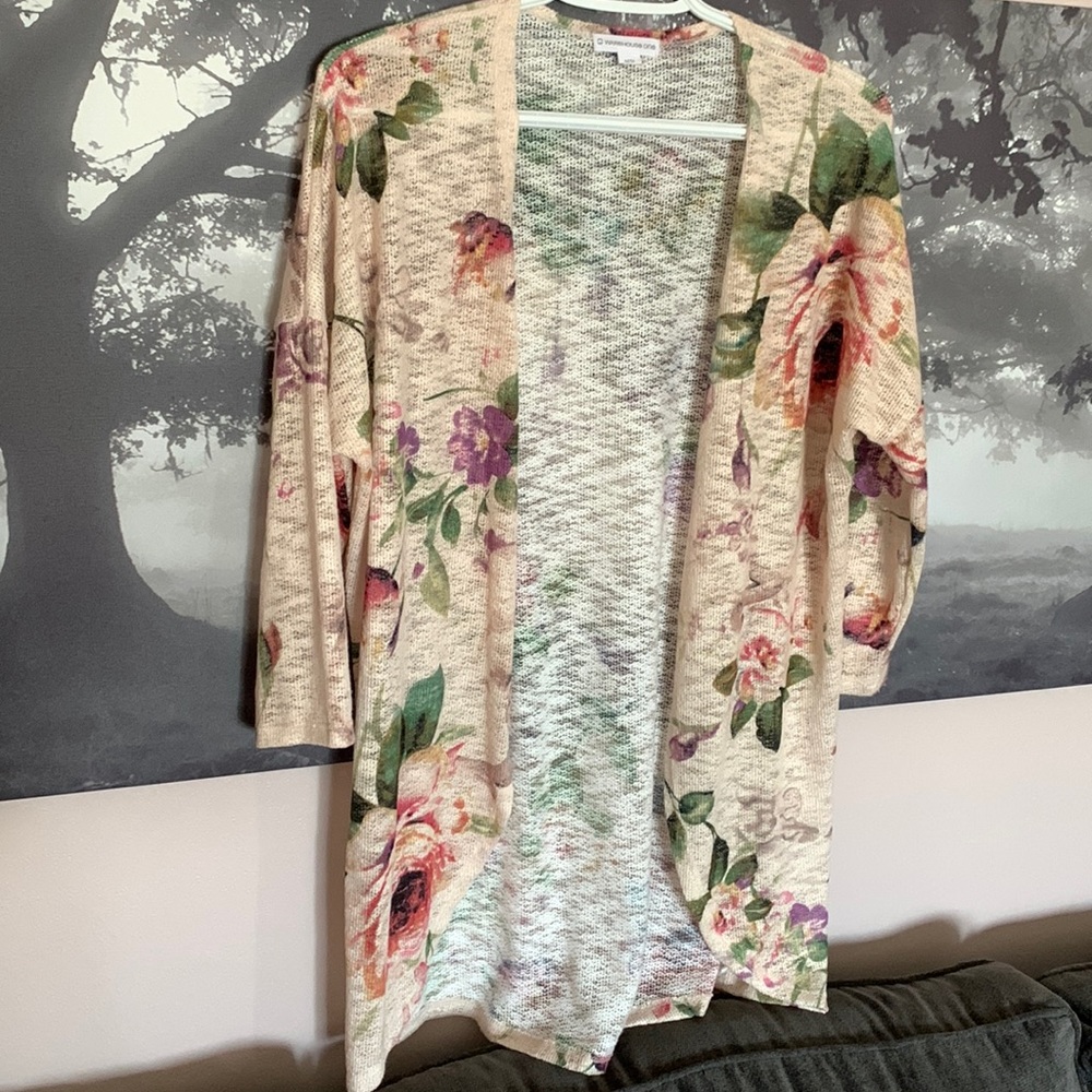 ✨HOST PICK✨Floral open sweater med NWOT